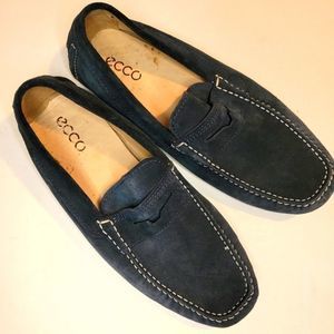 Ecco Men's Navy Blue Suede Driving Shoe loafers